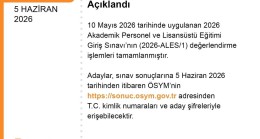 ALES Sonuçları Açıklandı