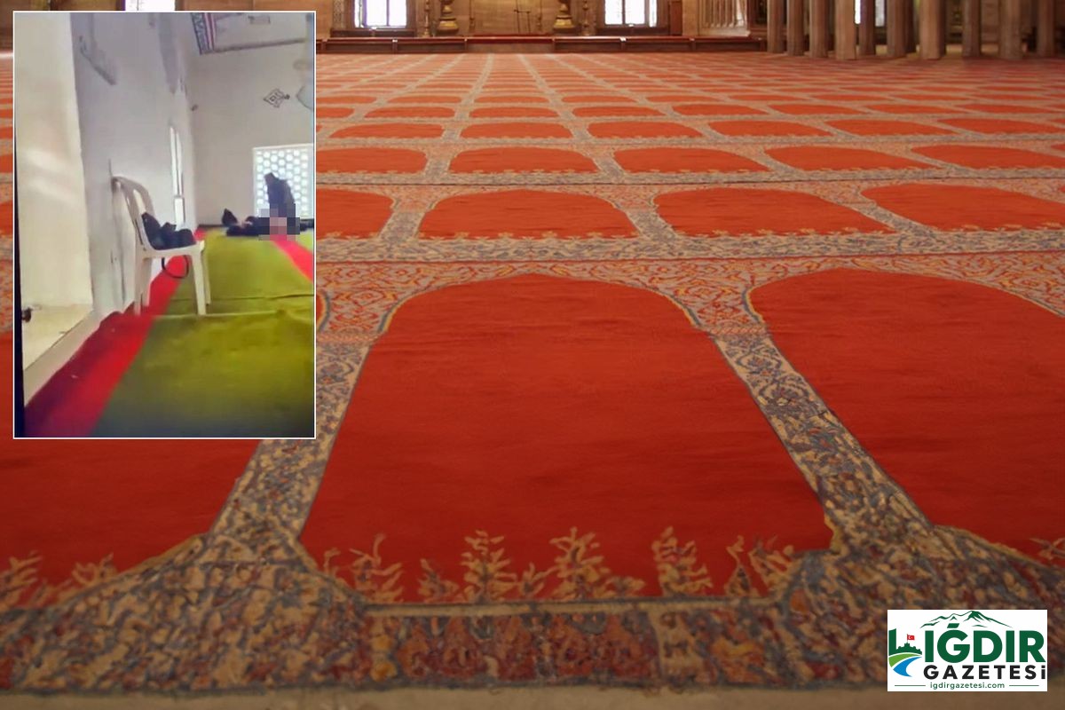 Cami içerisinde uygunsuz görüntüler! Meselenin aslı ortaya çıktı