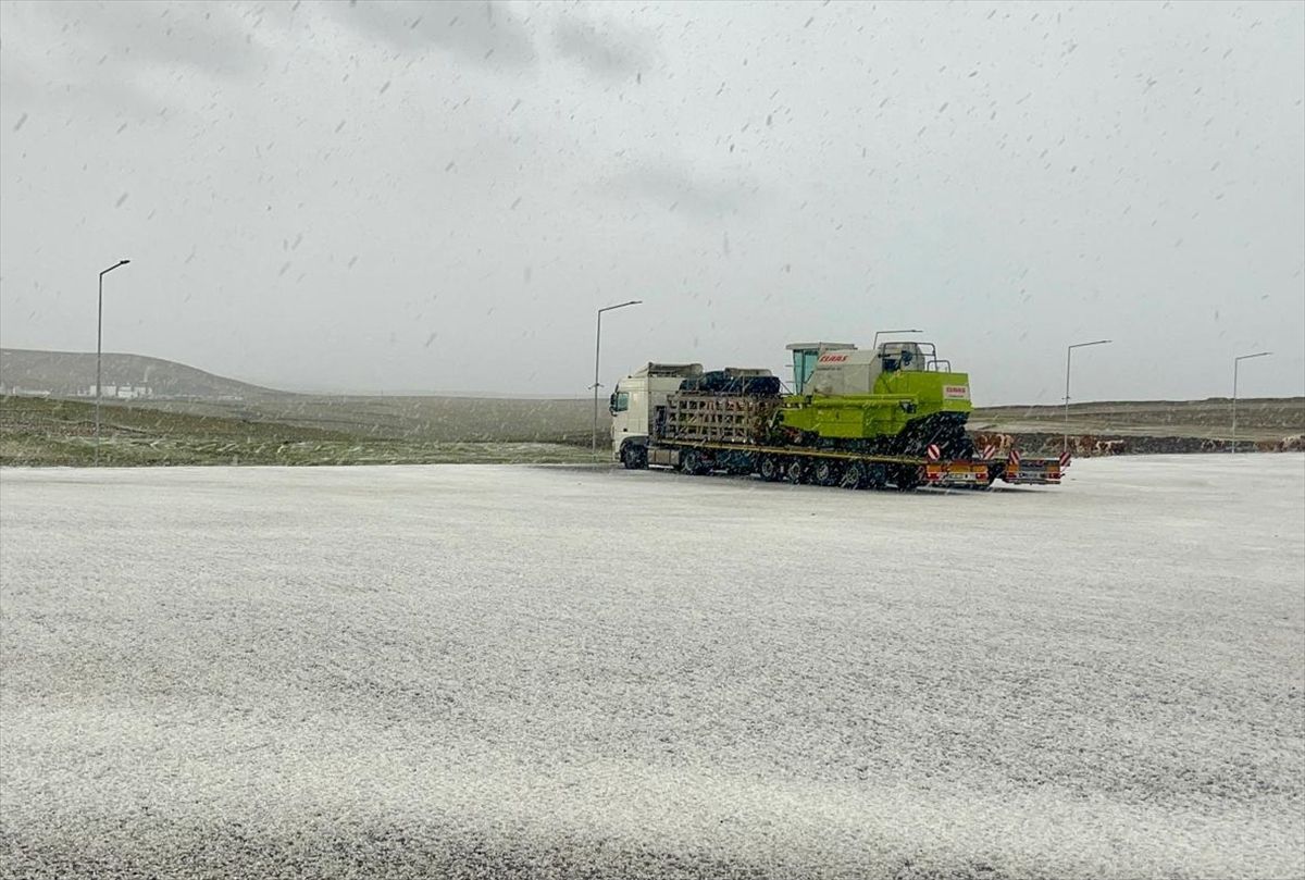 Ardahan’da dolu yaşamı felç etti