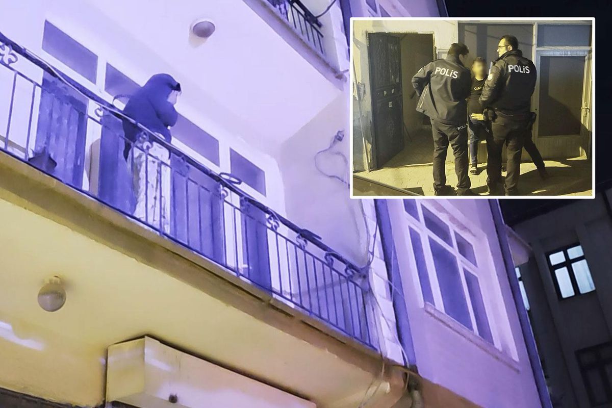 Ayrıldığı erkek arkadaşı evi bastı, kadın alt katın balkonuna atladı