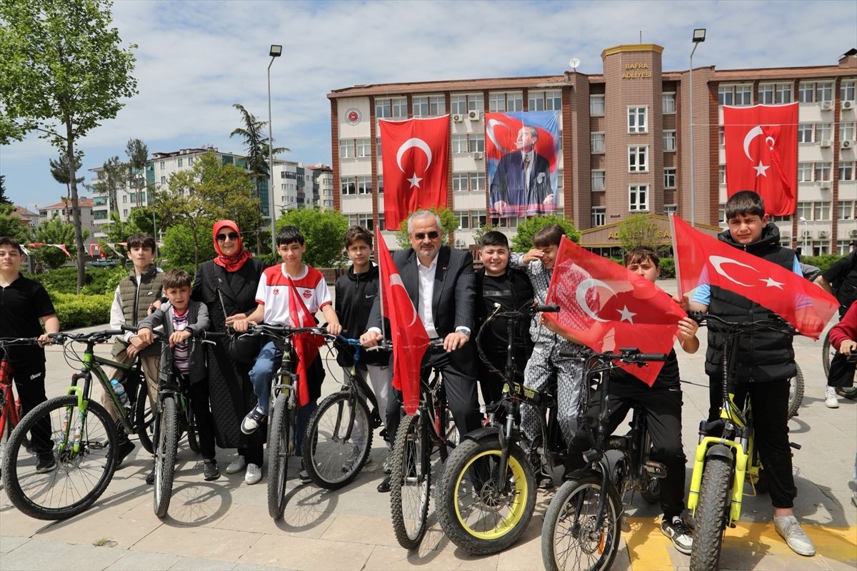 Bafra’da Bisiklet Turu ile 19 Mayıs Kutlandı
