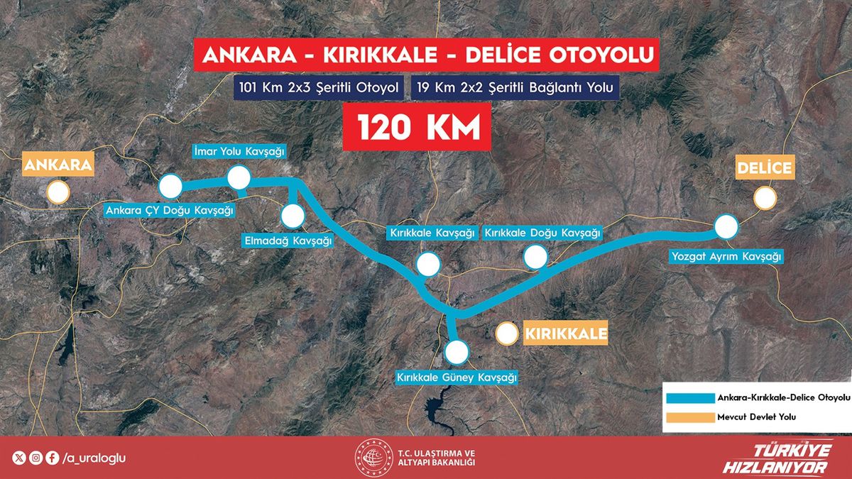 Ankara-Kırıkkale Otoyolu Projesi Hızla İlerliyor