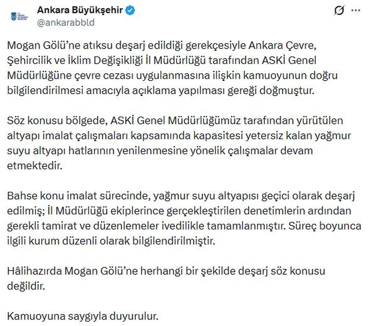 ABB Yağmur Suyu Altyapı Çalışmalarını Açıkladı
