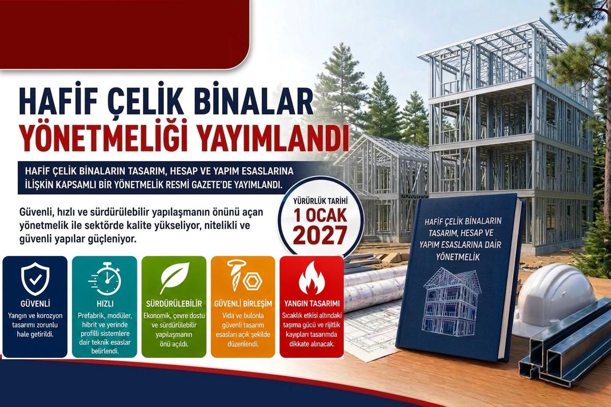 Hafif Çelik Binalar için Yeni Yönetmelik