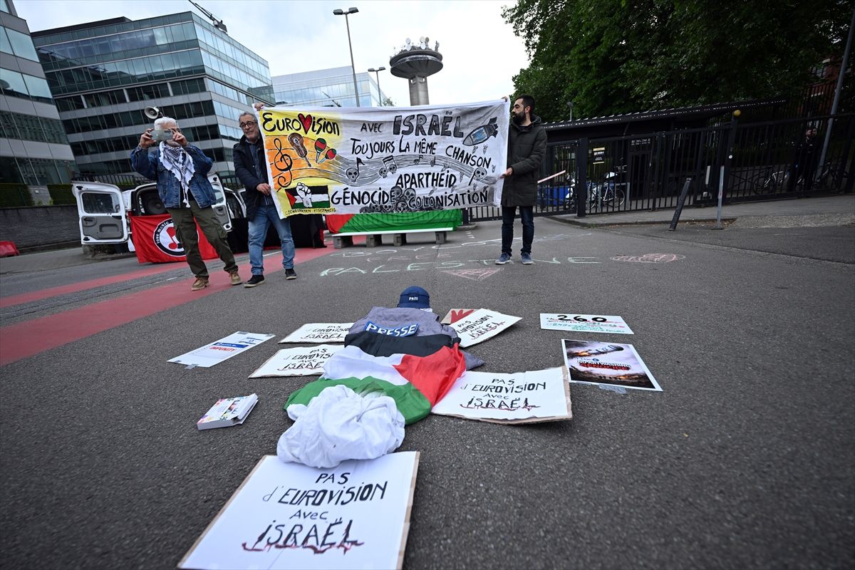 Brüksel’de İsrail Protestosu