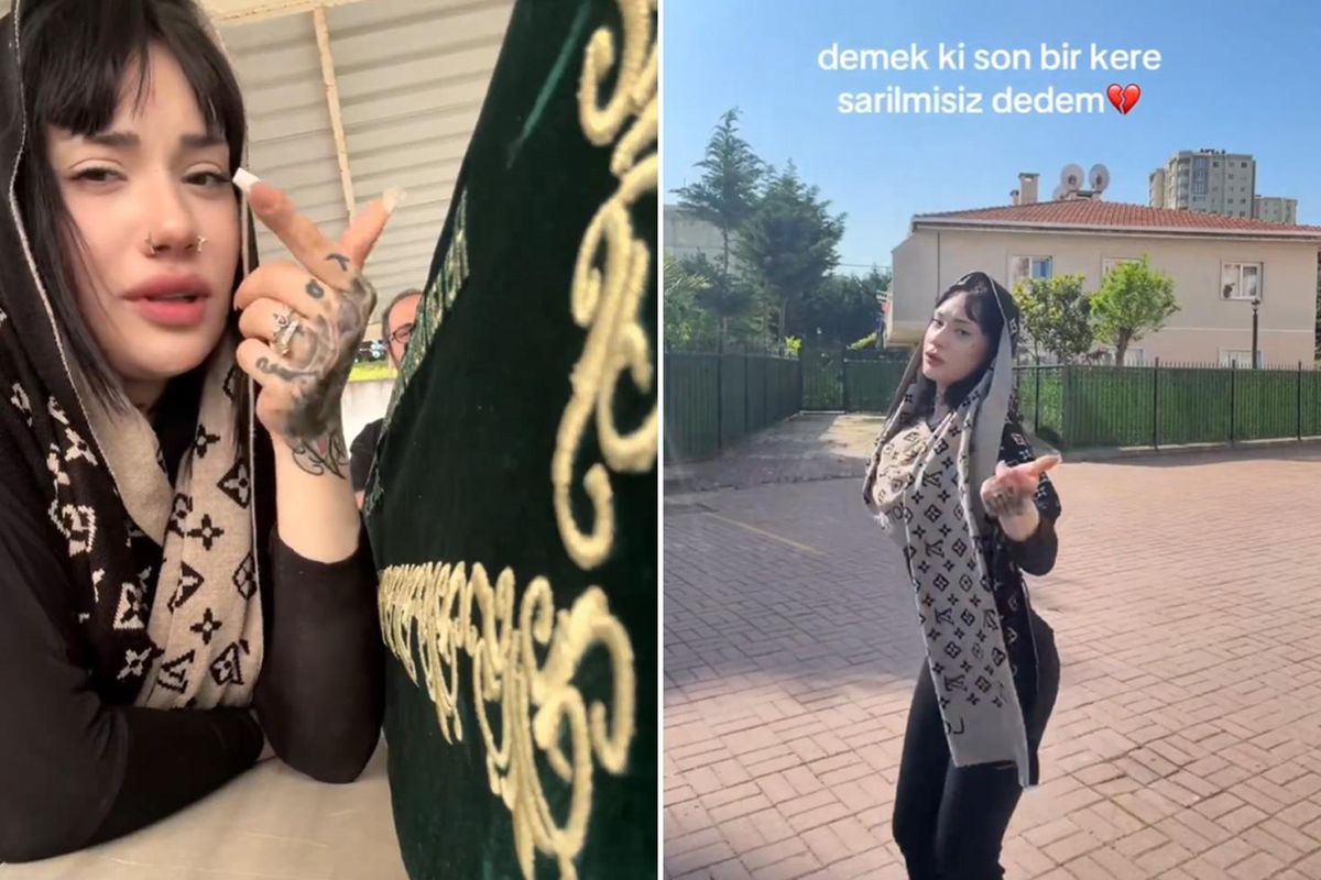 Bu kadarına da pes! Dedesinin cenazesinde TikTok çekip kombinini gösterdi