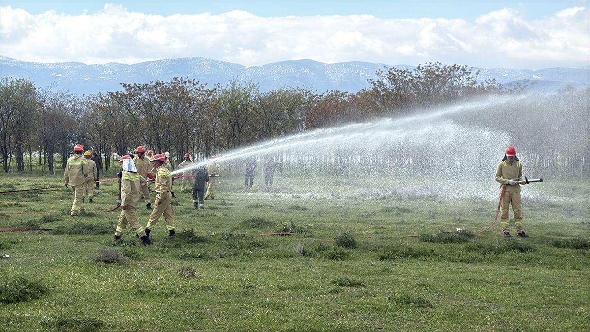 Burdur’da Yangın Söndürme Tatbikatı