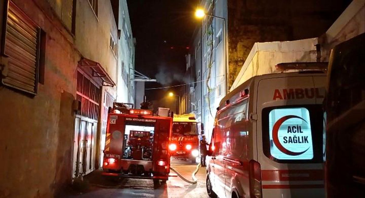 Bursa’da Tekstil Atölyesinde Yangın