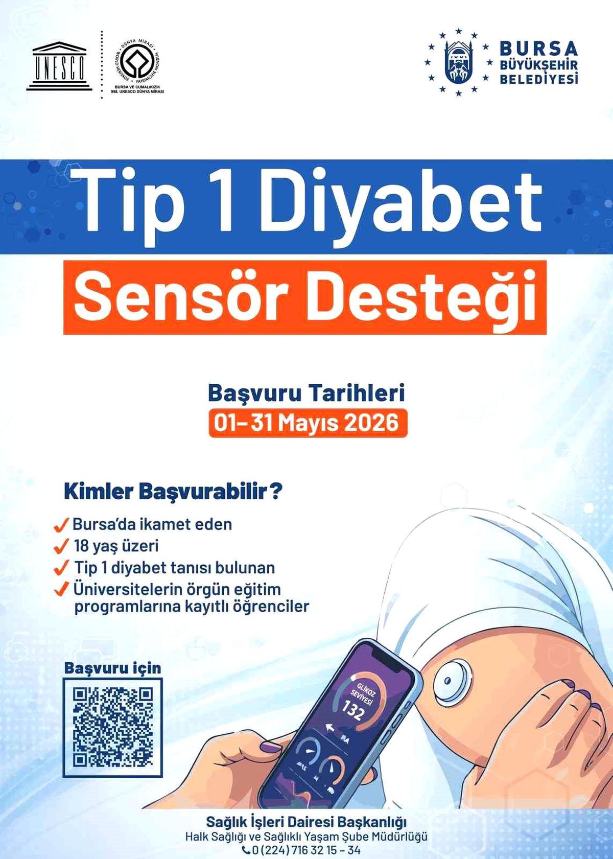 Büyükşehir’den diyabetli öğrencilere sensör desteği