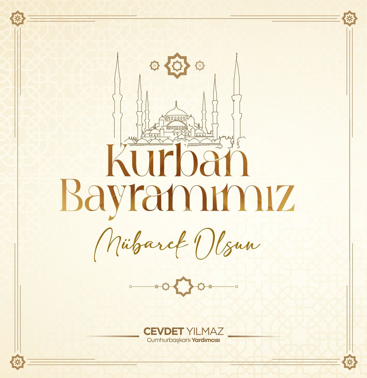 Cevdet Yılmaz’dan Kurban Bayramı Mesajı