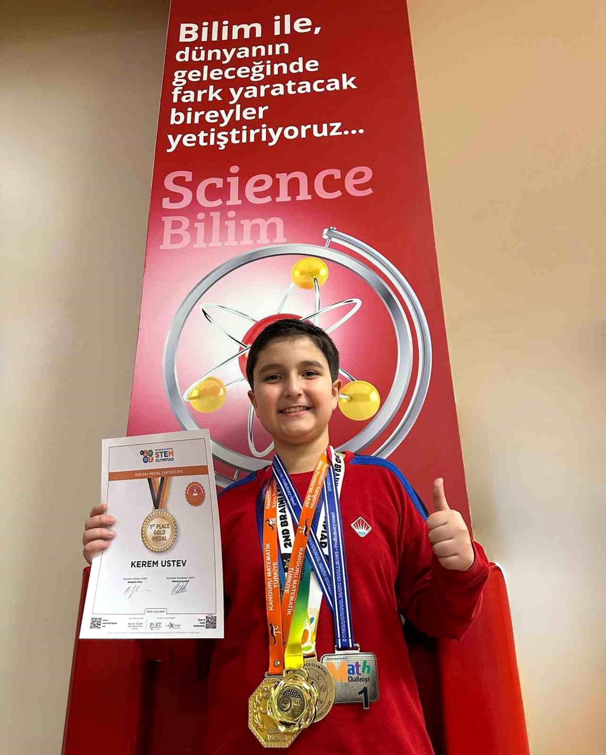 Kerem Üstev, STEM Olimpiyatları’nda Türkiye’yi Temsil Edecek