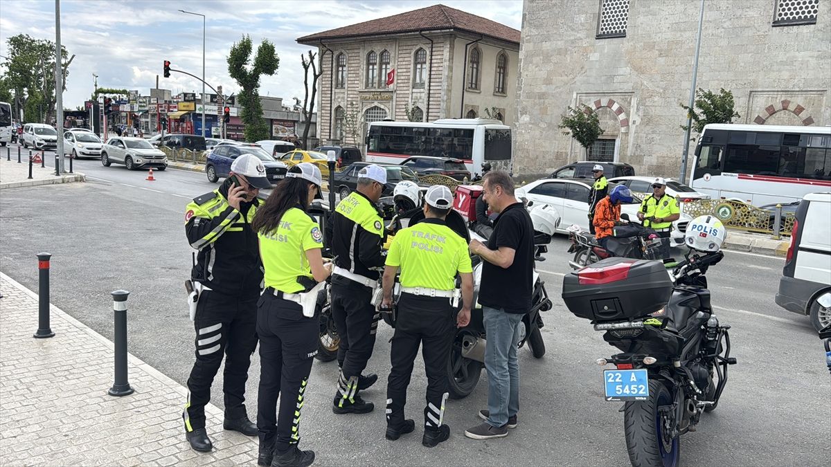 Edirne’de Dronlu Trafik Denetimi