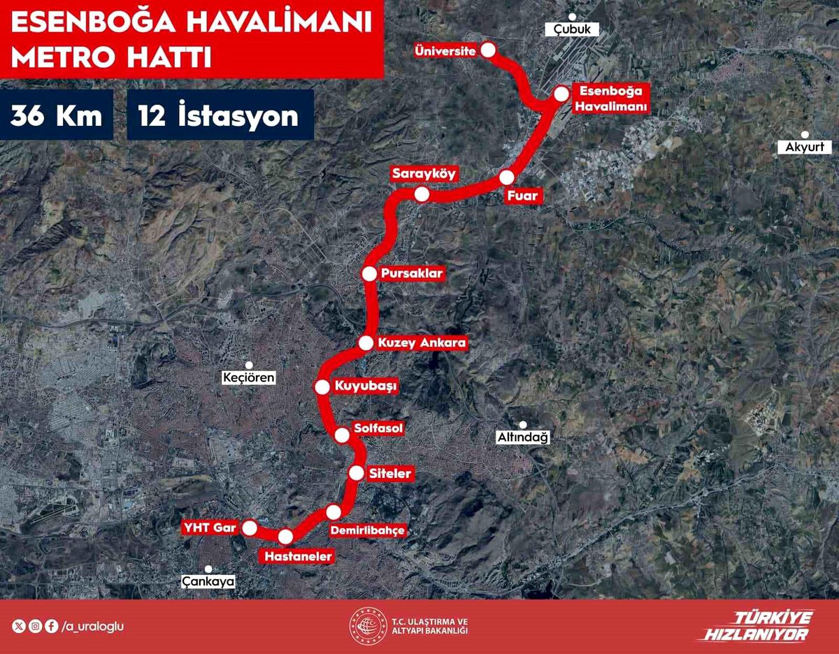 Esenboğa Havalimanı Metro İhalesi 30 Haziran’da