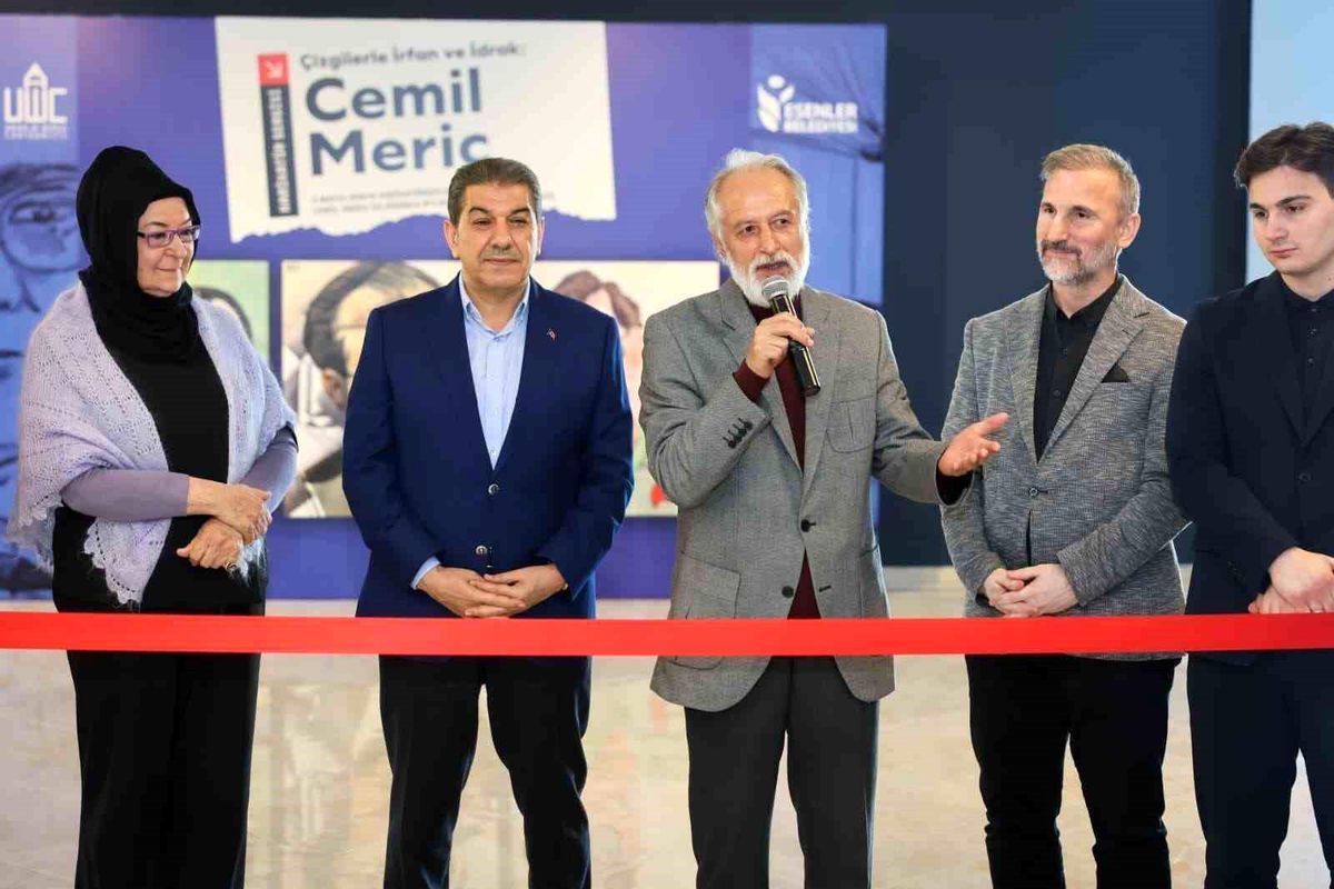 Esenler’de Cemil Meriç karikatür sergisi sanatseverlerle buluştu