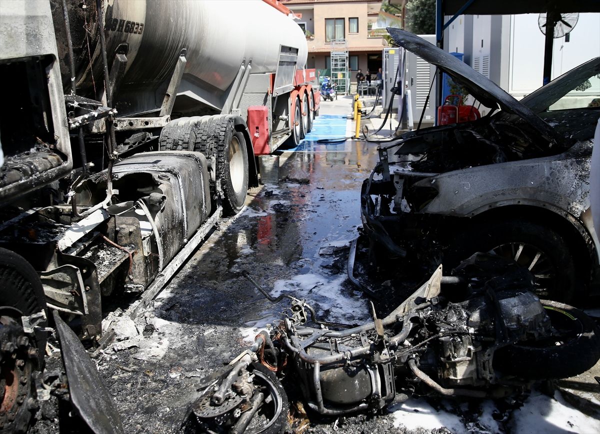 Fethiye’de Tanker Yangını