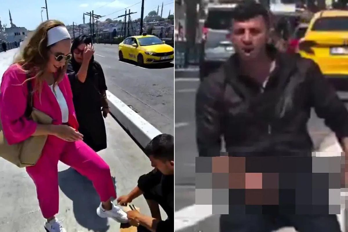 Galata Köprüsü’nde Turiste Hayasız Davranış