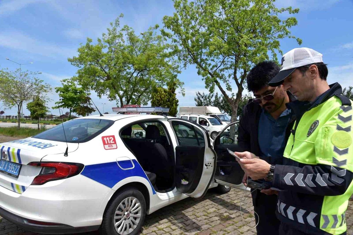 Giresun’da Dron ile Trafik Denetimi