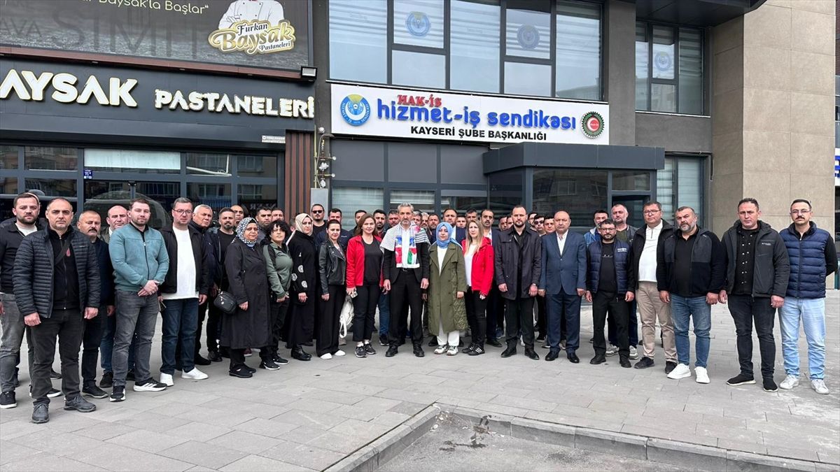 HAK-İŞ’ye Gazze Protestosu