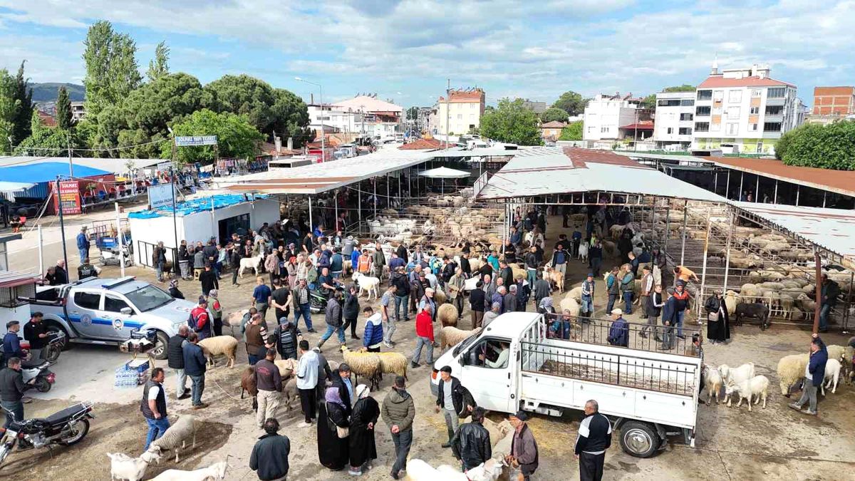 Havran Hayvan Pazarı’nda tarihi arefe yoğunluğu