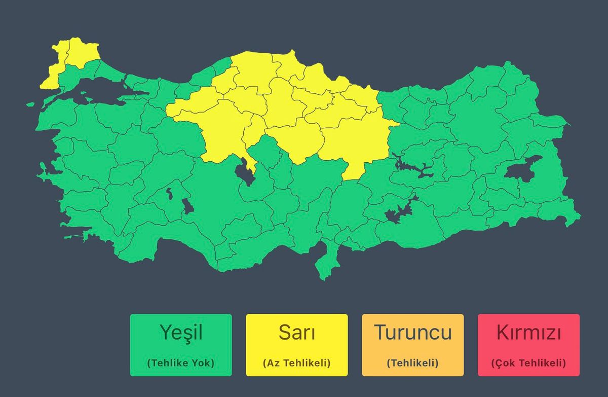 Sağanak Yağış Uyarısı