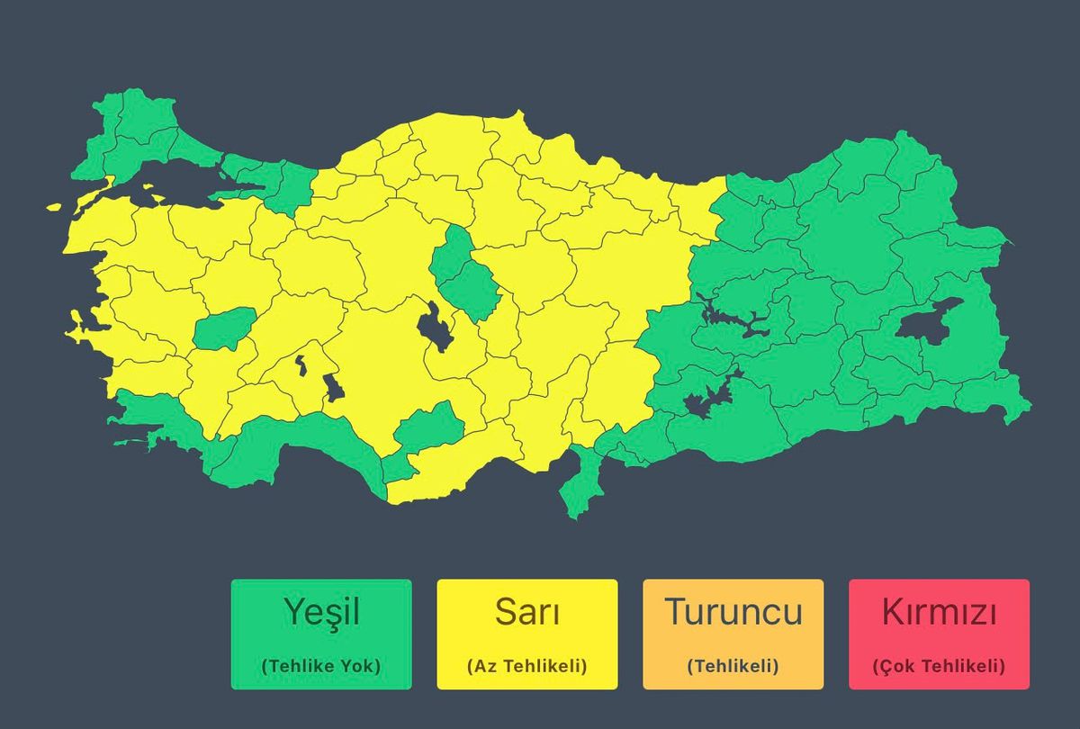 Meteorolojiden Kuvvetli Yağış Uyarısı