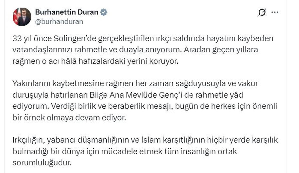 Solingen Saldırısı Anıldı