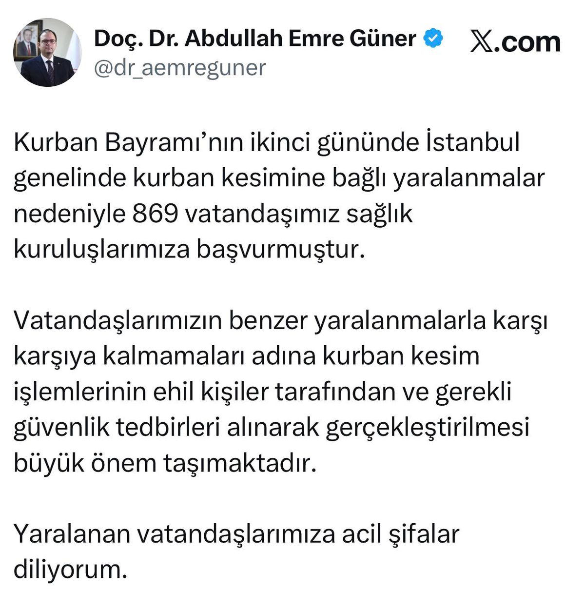 Kurban Kesiminde 869 Yaralanma