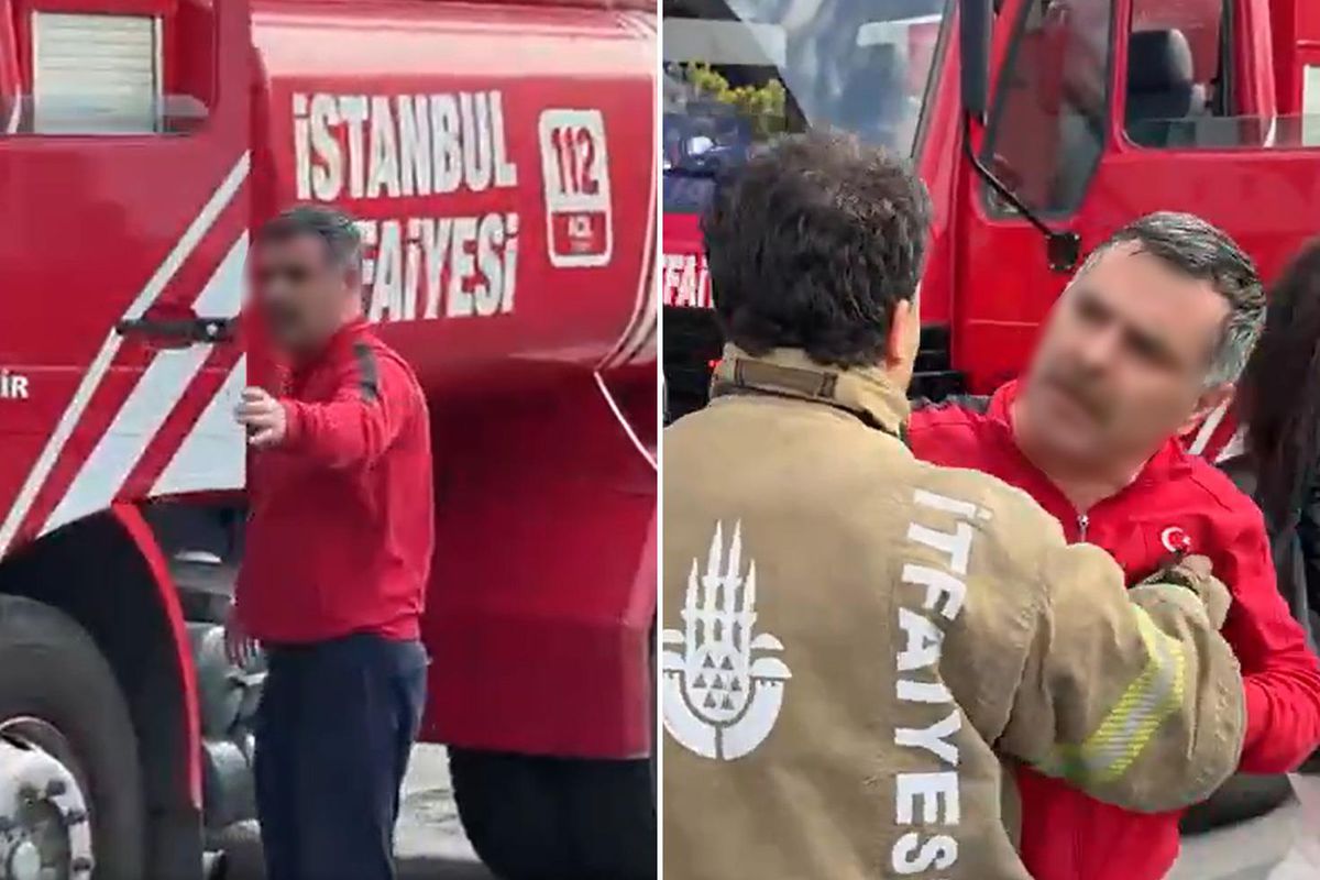 “İtfaiyeci görevini yapan gazeteciye tokat attı” iddiası
