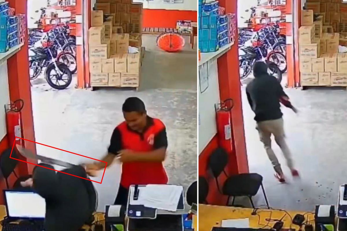 Kan donduran anlar kamerada! Kasayı boşaltan hırsıza hayatının şokunu yaşattı