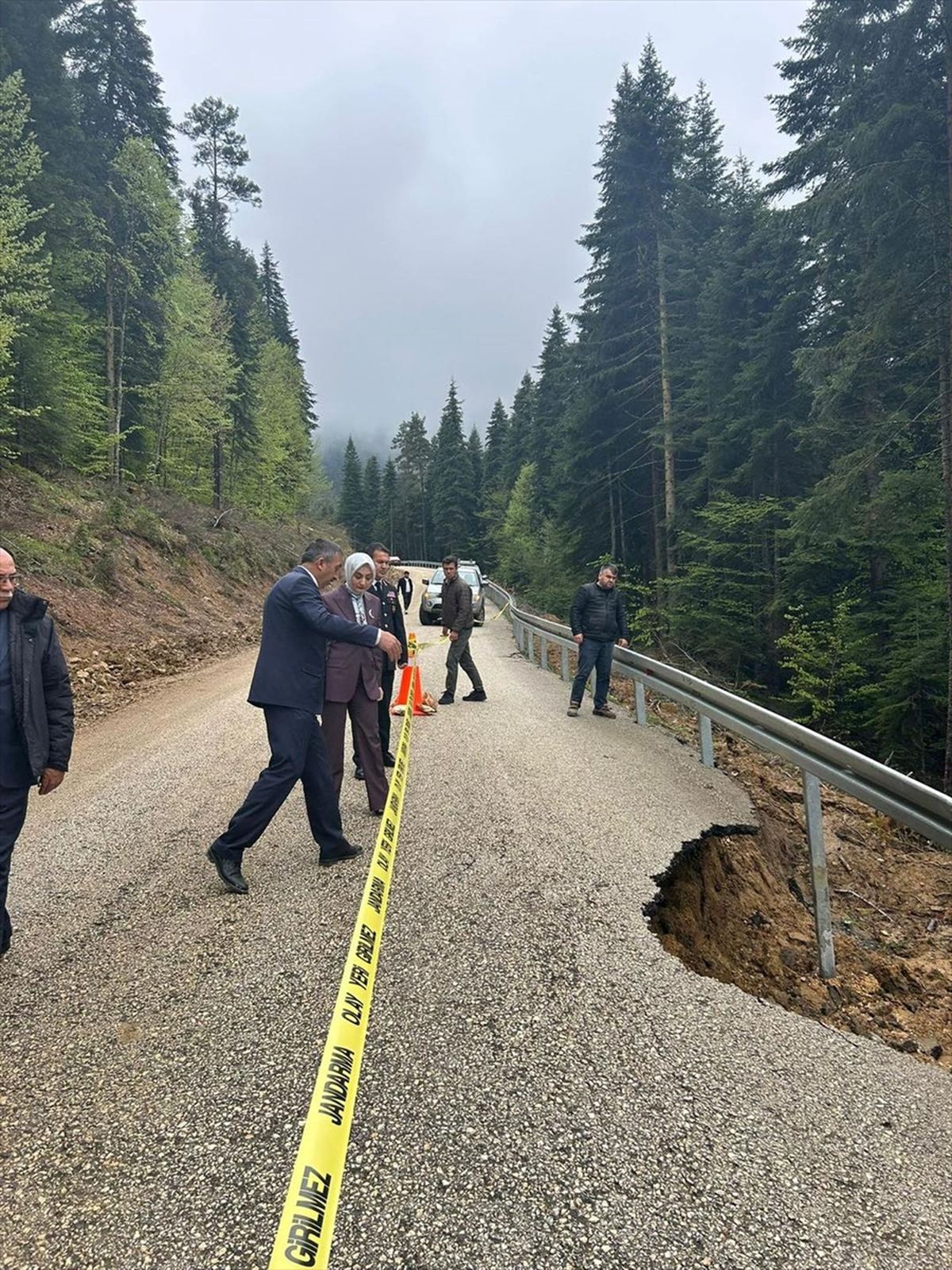 Ağlı’da Heyelan: Ulaşım Kontrollü Sağlanıyor