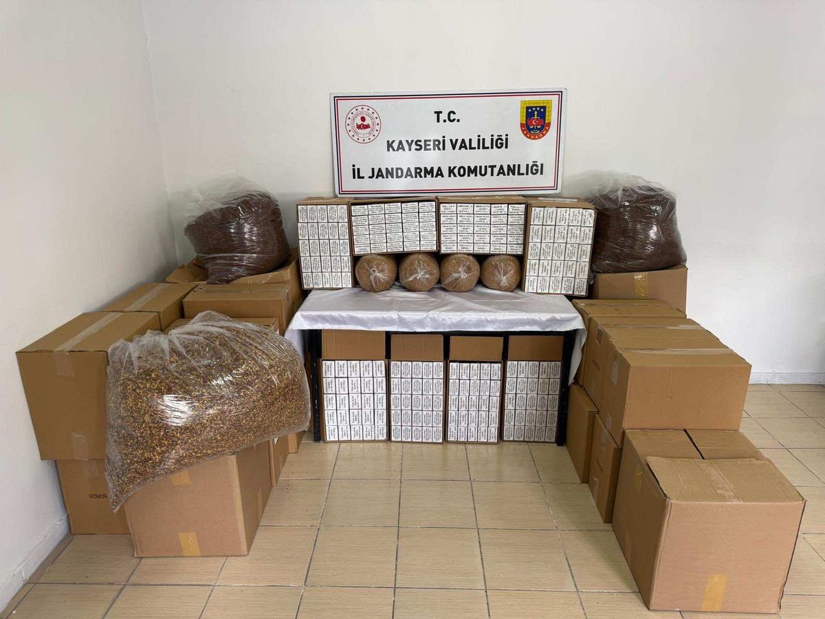 Kayseri’de 200 Kilo Kaçak Tütün Ele Geçirildi