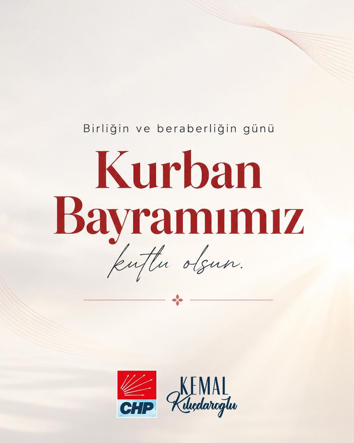 Kılıçdaroğlu’ndan Kurban Bayramı Mesajı