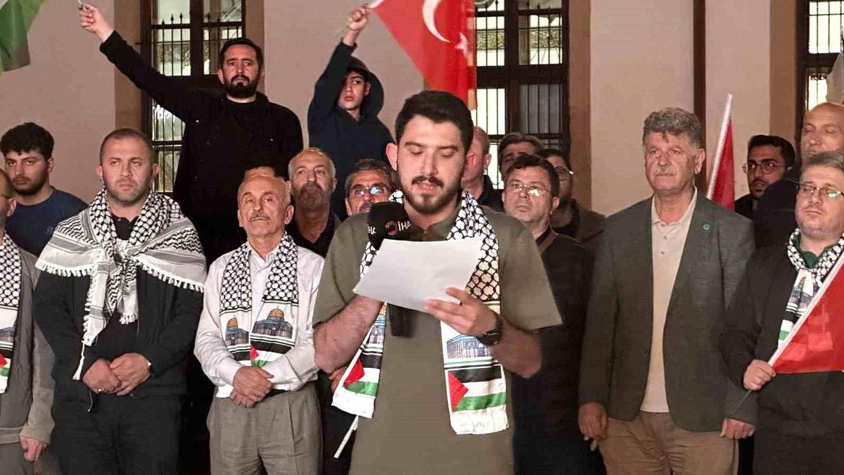 Sakarya’da İsrail’e Protesto