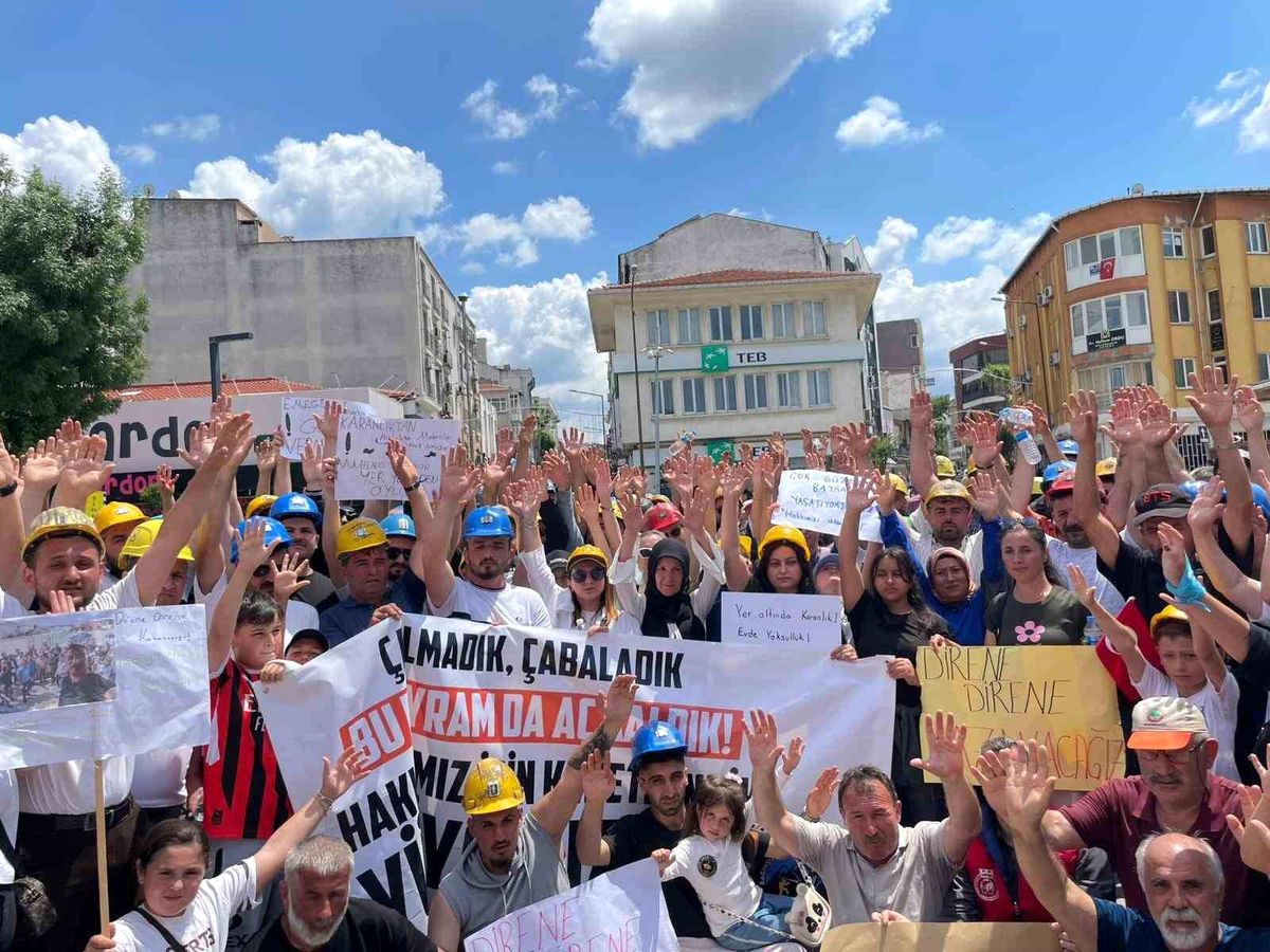 Edirne’de Maden İşçileri Keşan’a Yürüdü