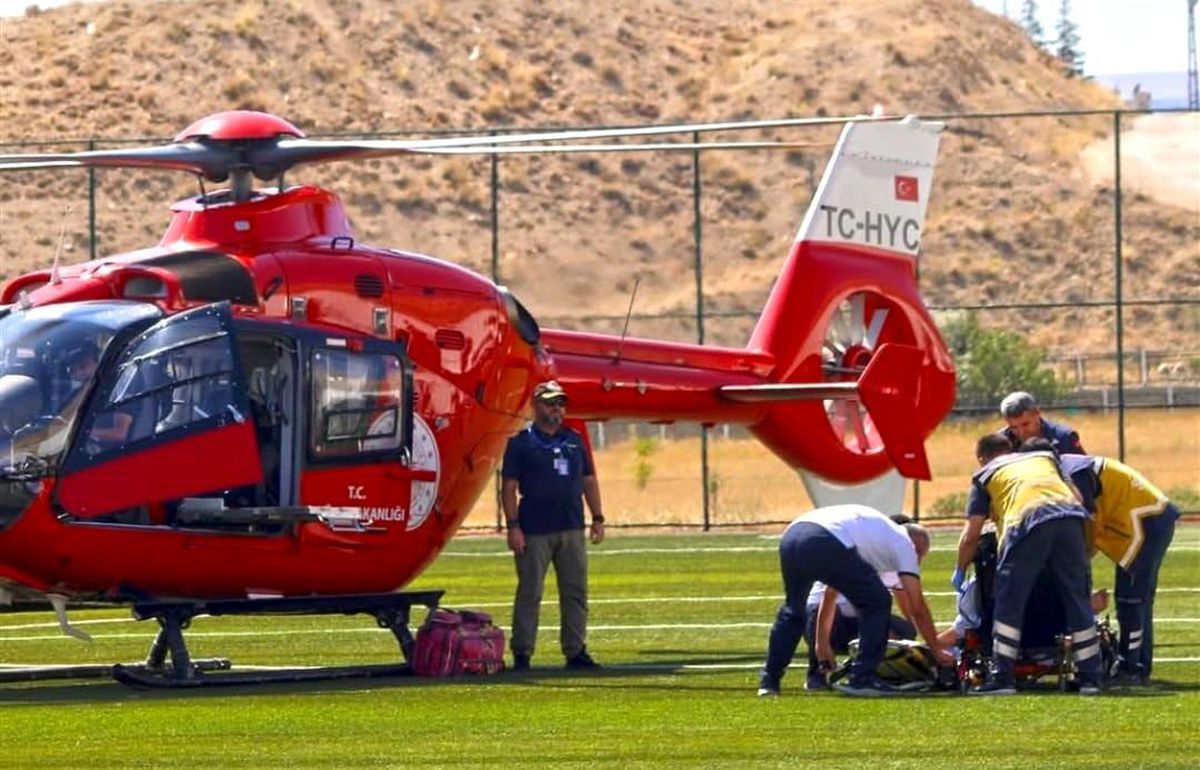 82 Yaşındaki Hasta Hava Ambulansıyla Sevk Edildi