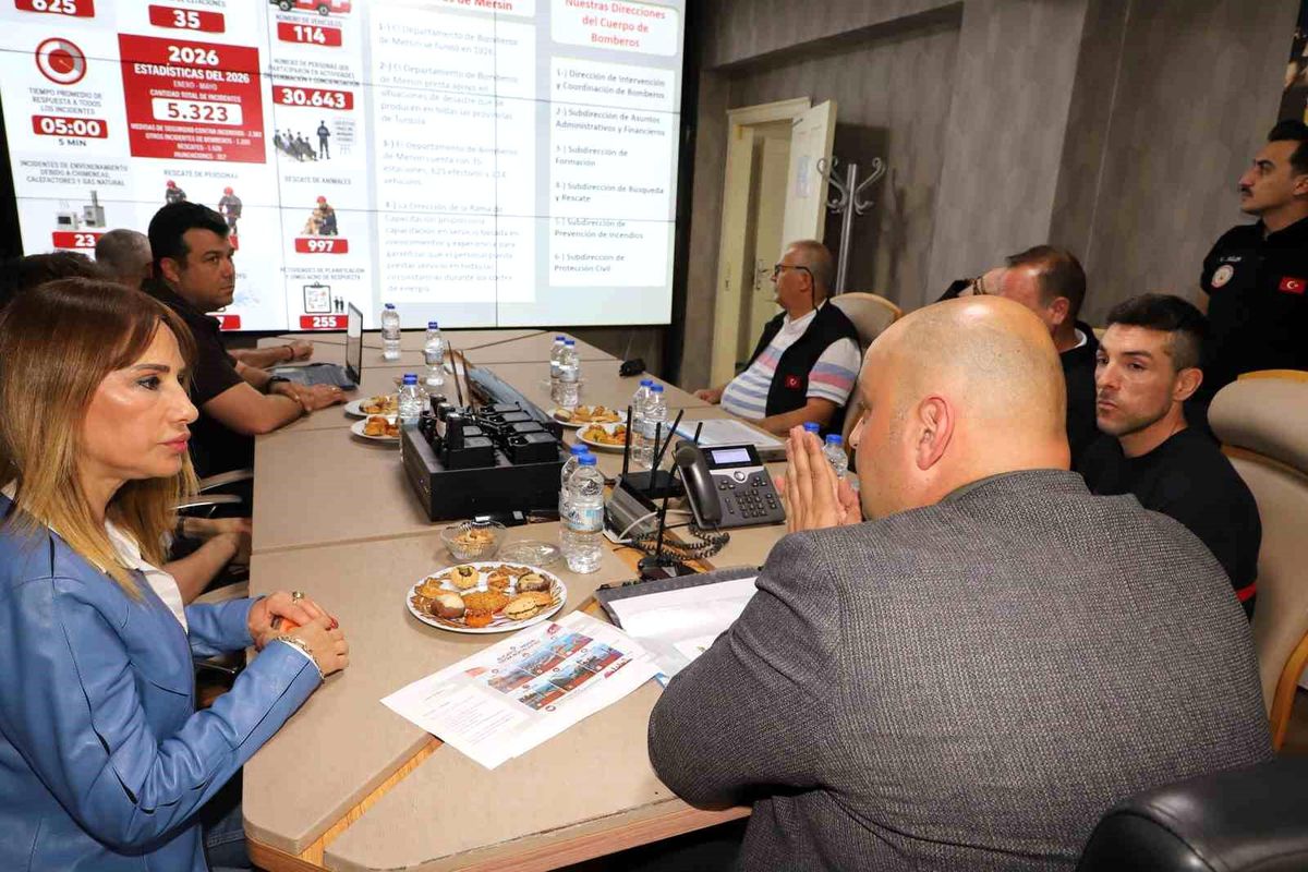 Mersin itfaiyesinin AKOM sistemi İspanyol heyeti etkiledi