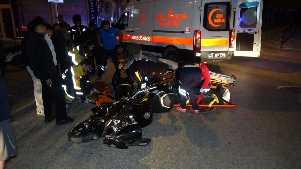 Edirne’de Motosiklet Kazası: İki Yaralı