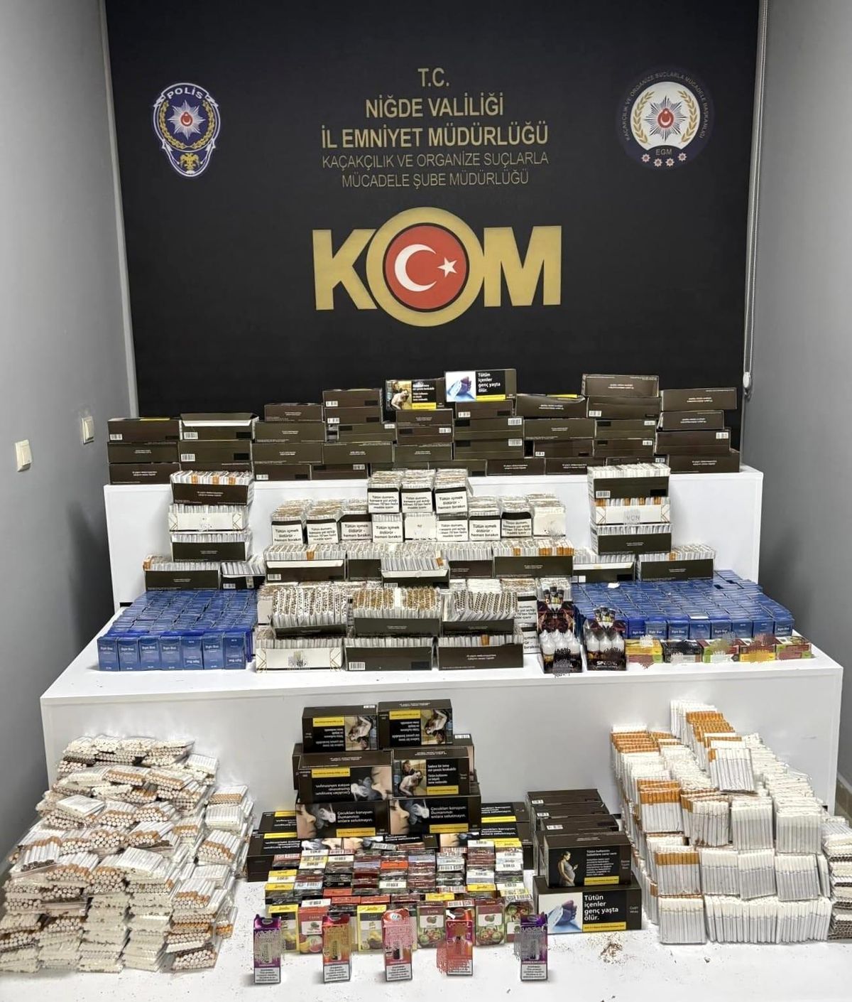 Niğde’de Kaçak Sigara Operasyonu