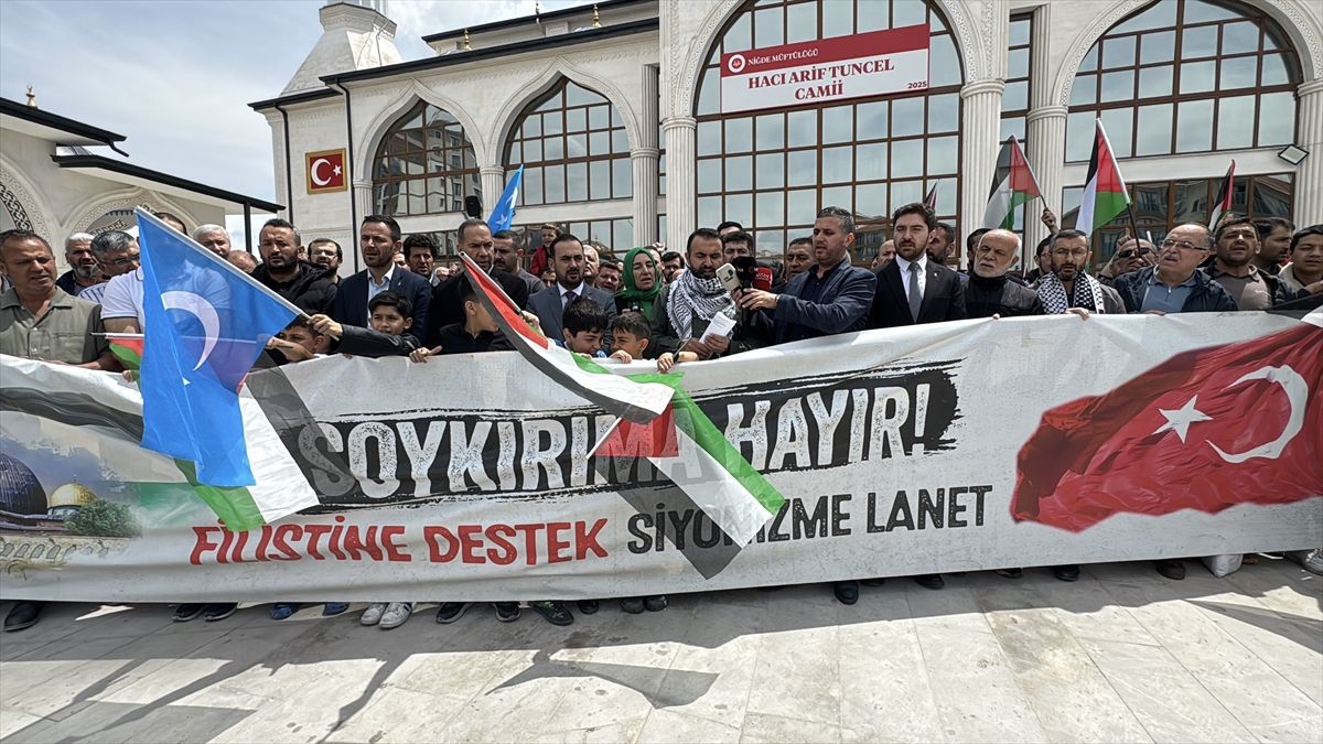 Niğde ve Nevşehir’de İsrail’in Küresel Sumud Filosu’na saldırısı protesto edildi