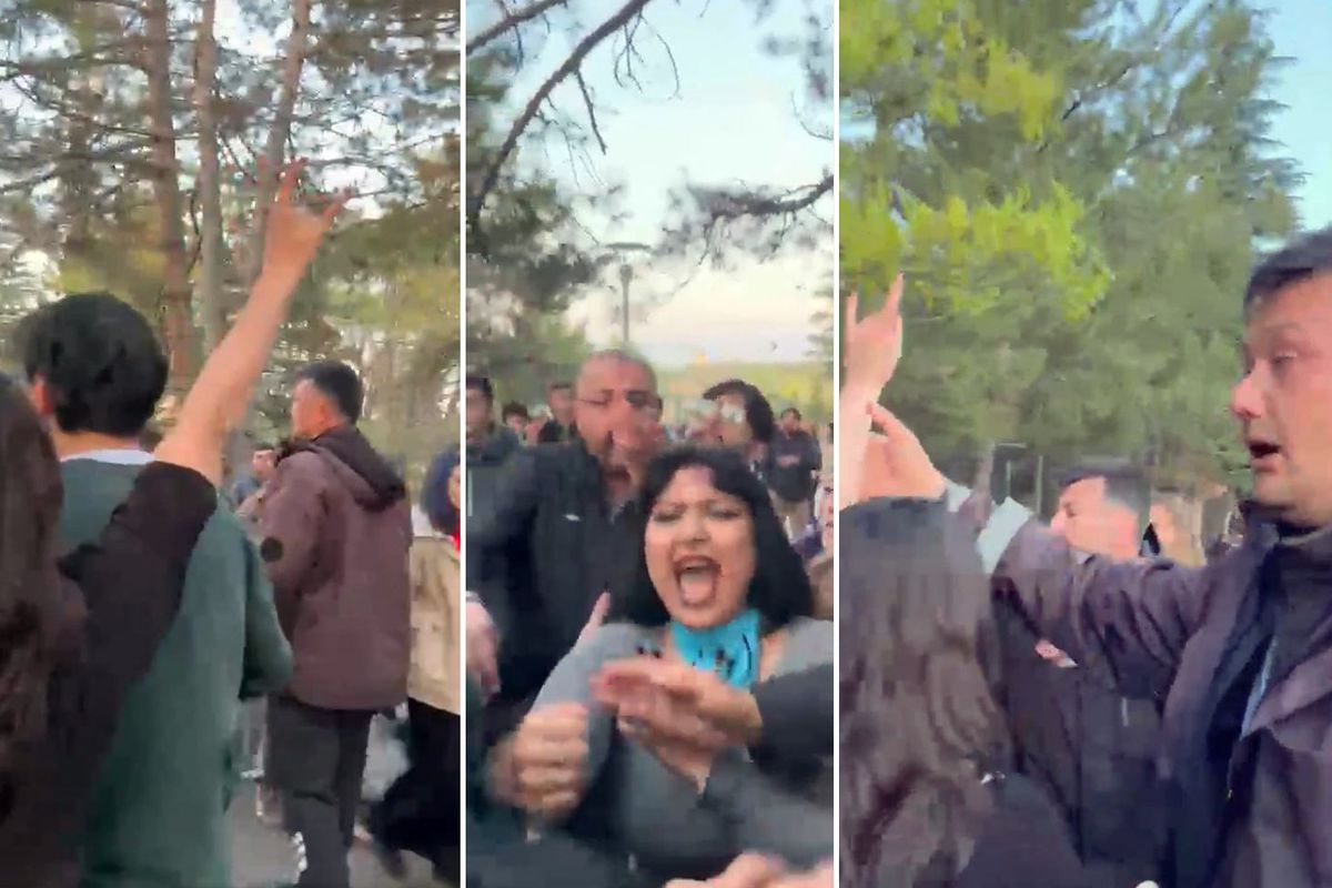 ODTÜ’den yeni görüntü! Genç kız bozkurt işareti yaptı, ortalık karıştı: Kırarım o elini
