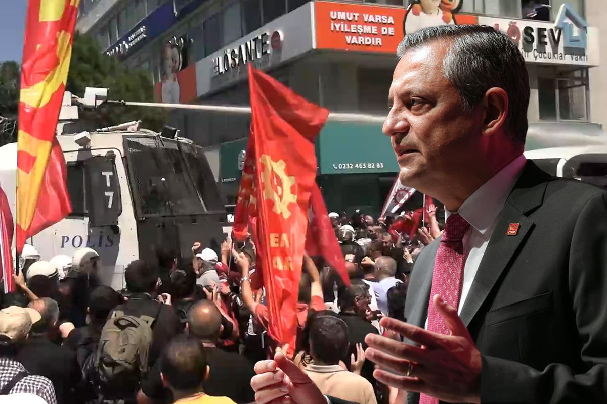 Özgür Özel’in mitingi öncesi Cumhuriyet Meydanı karıştı! Kalabalığa TOMA’lı müdahale