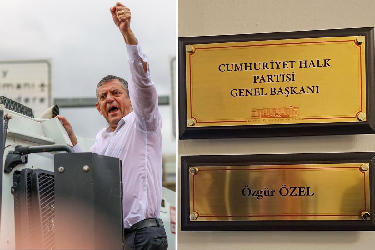 Özgür Özel’in TBMM’deki odasına “CHP Genel Başkanı” tabelası asıldı