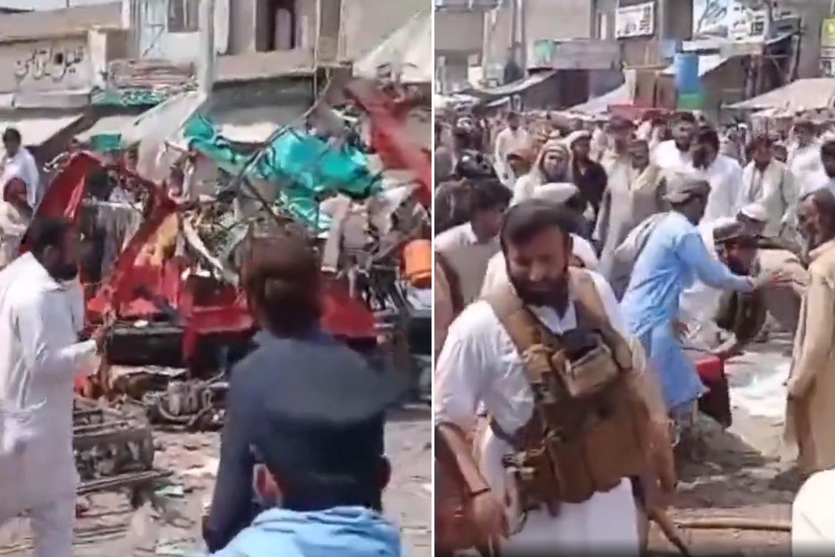 Pakistan’da pazar yerinde meydana gelen patlamada 2’si polis 9 kişi öldü