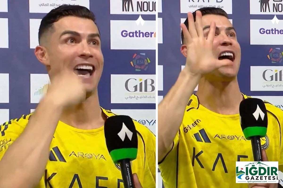 Ronaldo’dan geceye damga vuran el hareketi