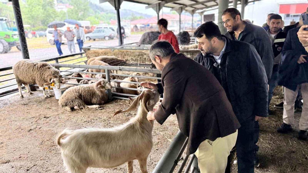 Şahin ve Çetinkaya’dan Kurban satış alanına ziyaret