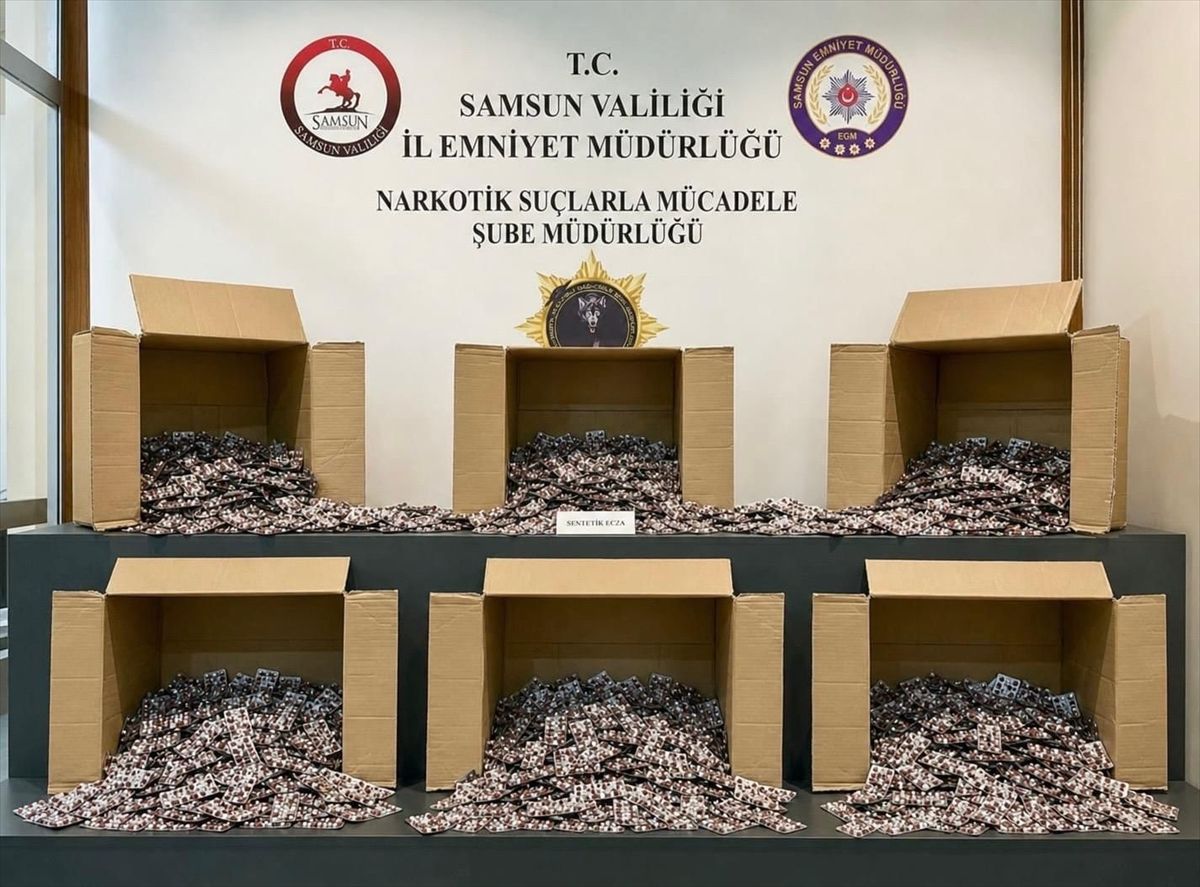 Samsun’da Uyuşturucu Operasyonu: 172 Bin Hap Ele Geçirildi