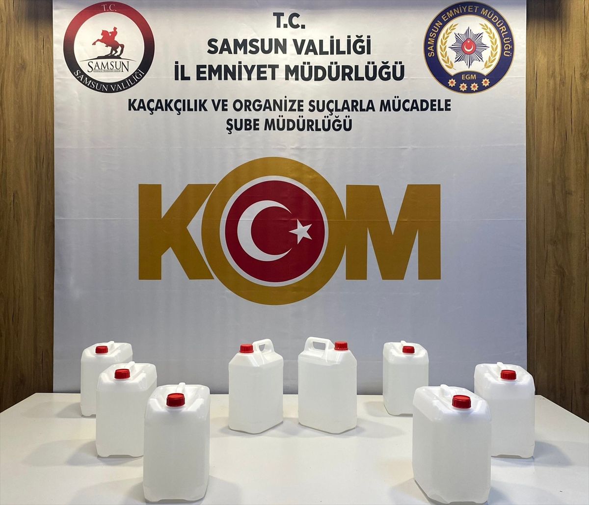 Samsun’da 40 litre etil alkol ele geçirildi