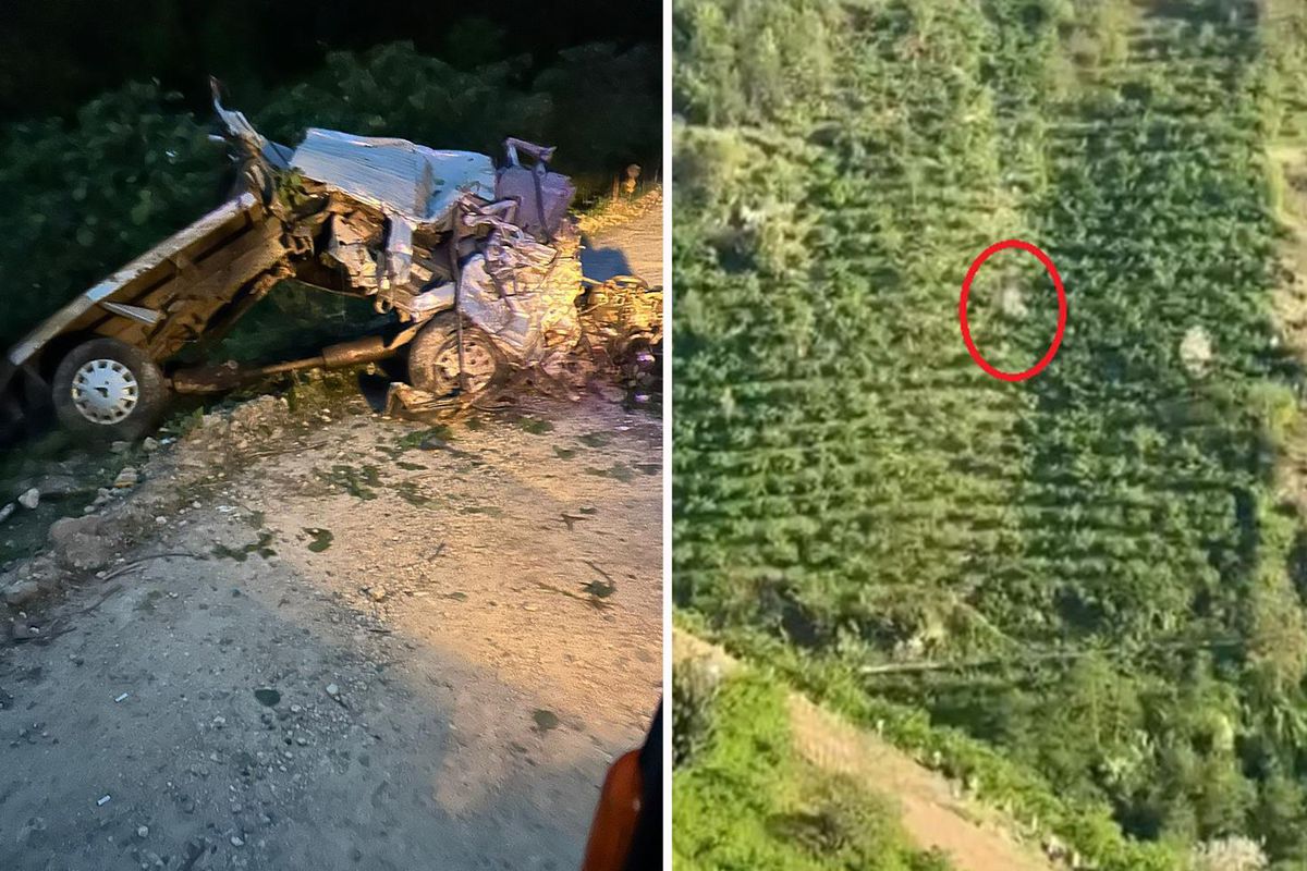 Giresun’da Kamyonet Uçuruma Yuvarlandı