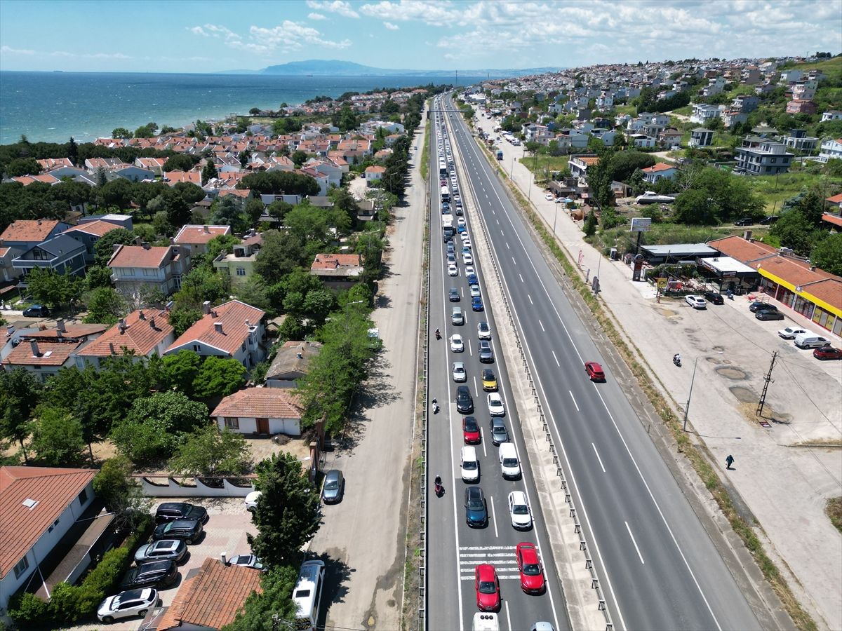 Tekirdağ’da Bayram Dönüşü Yoğunluğu