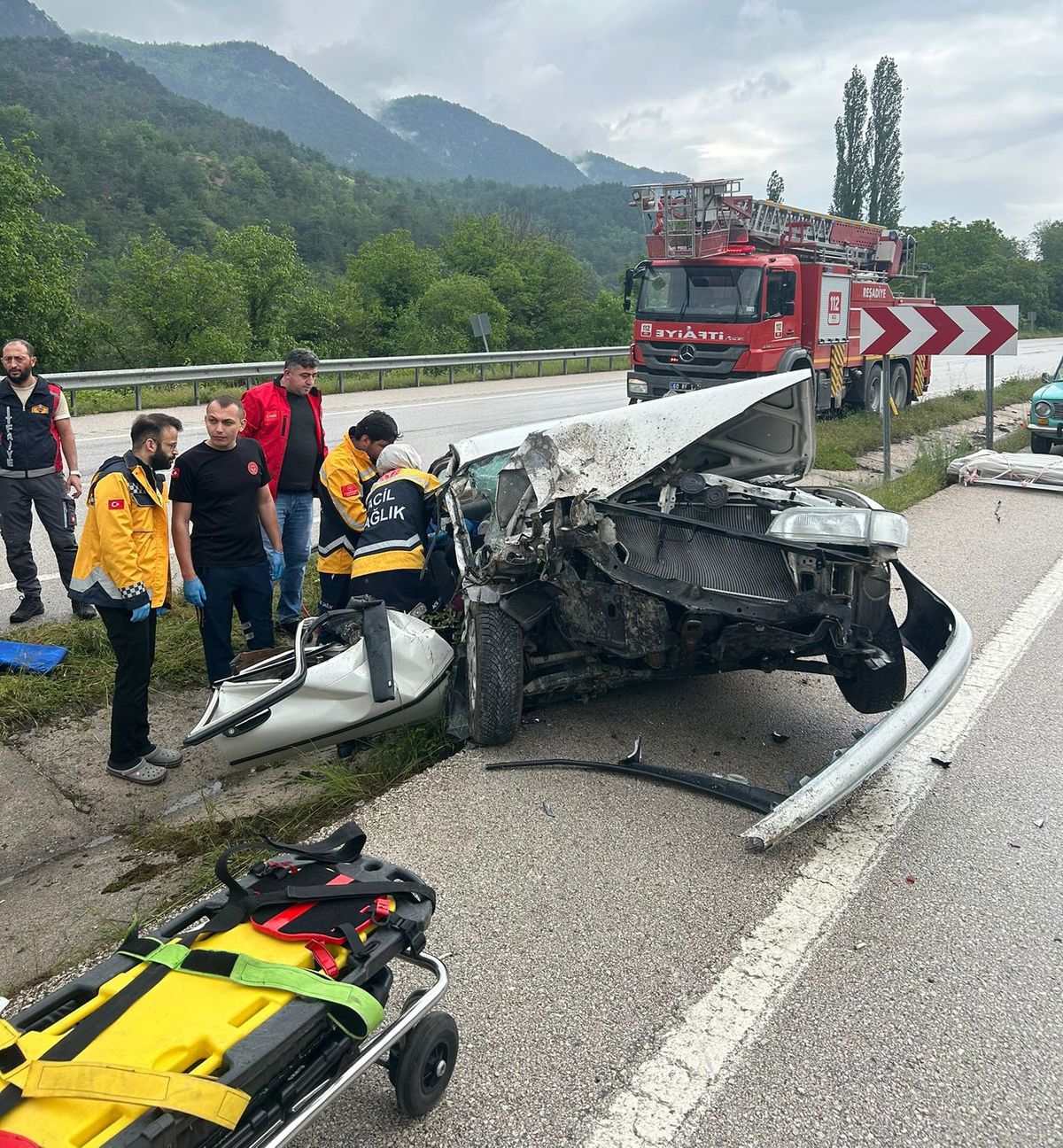 Reşadiye’de zincirleme kaza: 5 yaralı